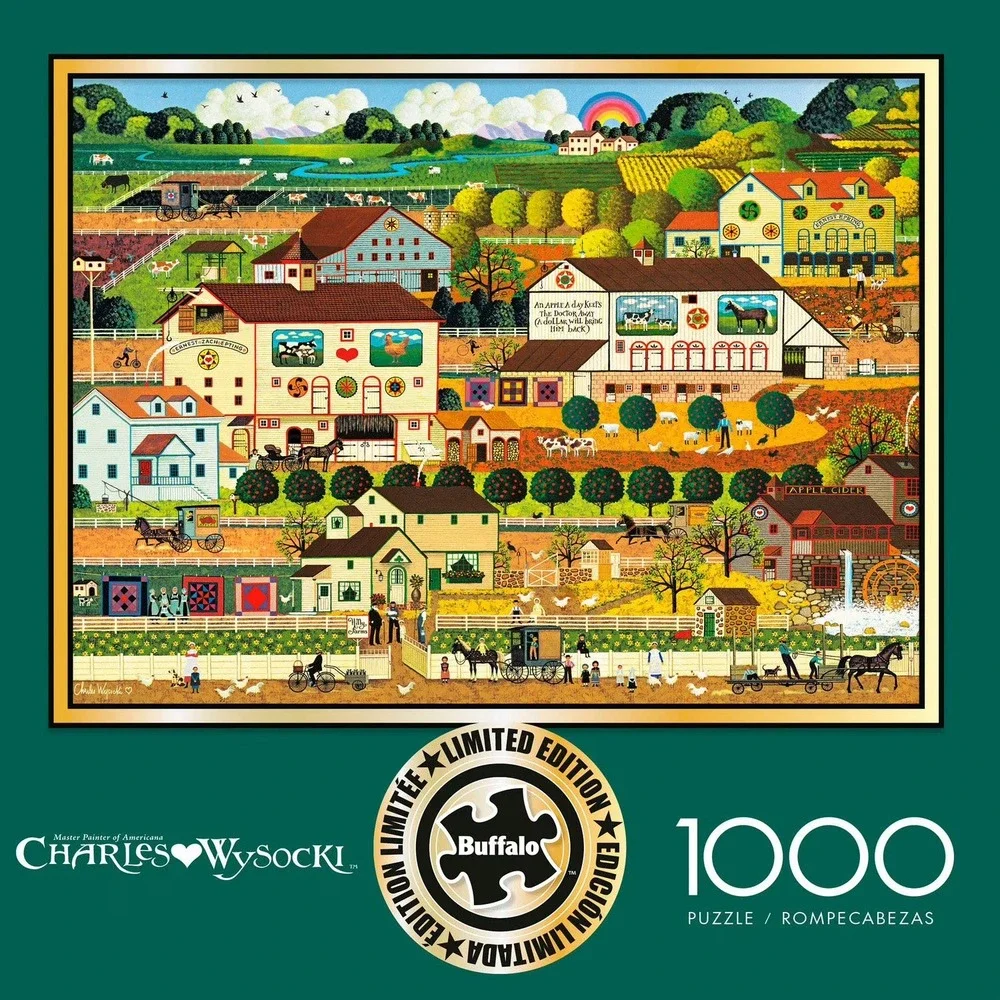 Buffalo Games Charles Wysocki Amish Country 1000 Piece Puzzle New Sealed